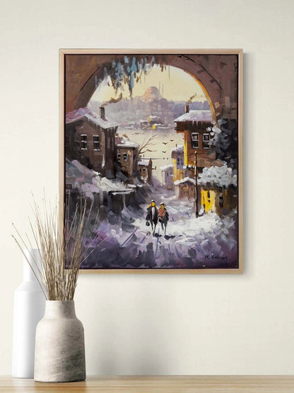 Kışın Hatırası Yağlı Boya Tablosu