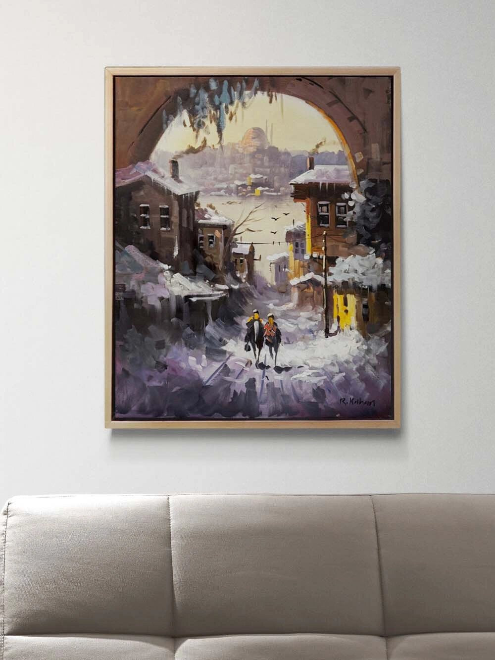 Kışın Hatırası Yağlı Boya Tablosu