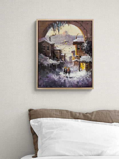 Kışın Hatırası Yağlı Boya Tablosu