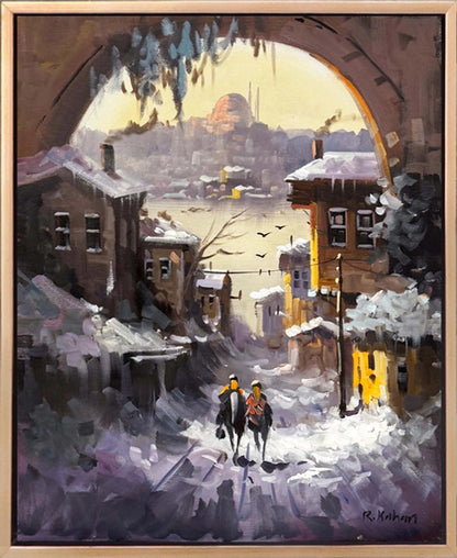 Kışın Hatırası Yağlı Boya Tablosu