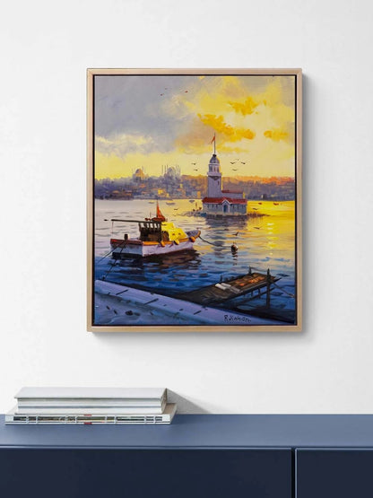 Salacak'ta Gün Sonu Yağlı Boya Tablosu