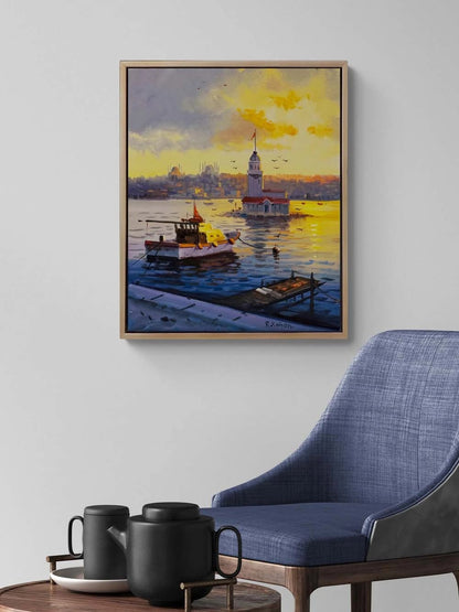 Salacak'ta Gün Sonu Yağlı Boya Tablosu