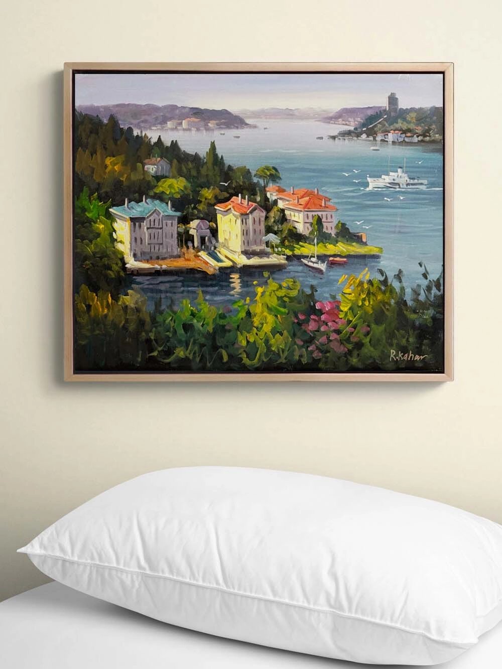 Yalıların Arasında Gün Yağlı Boya Tablosu