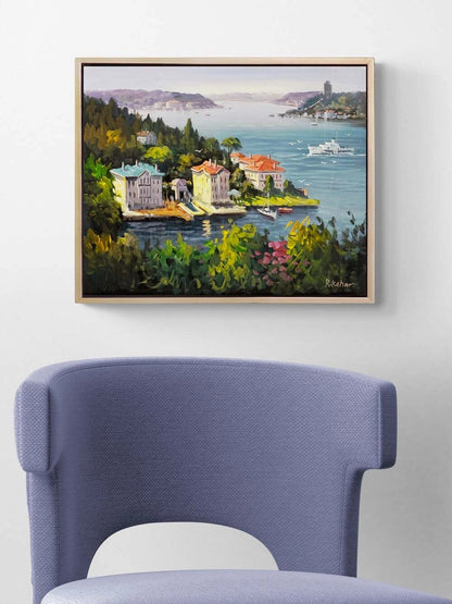 Yalıların Arasında Gün Yağlı Boya Tablosu