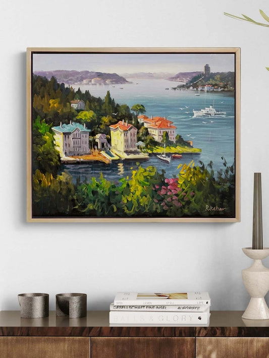 Yalıların Arasında Gün Yağlı Boya Tablosu