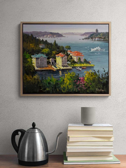 Yalıların Arasında Gün Yağlı Boya Tablosu