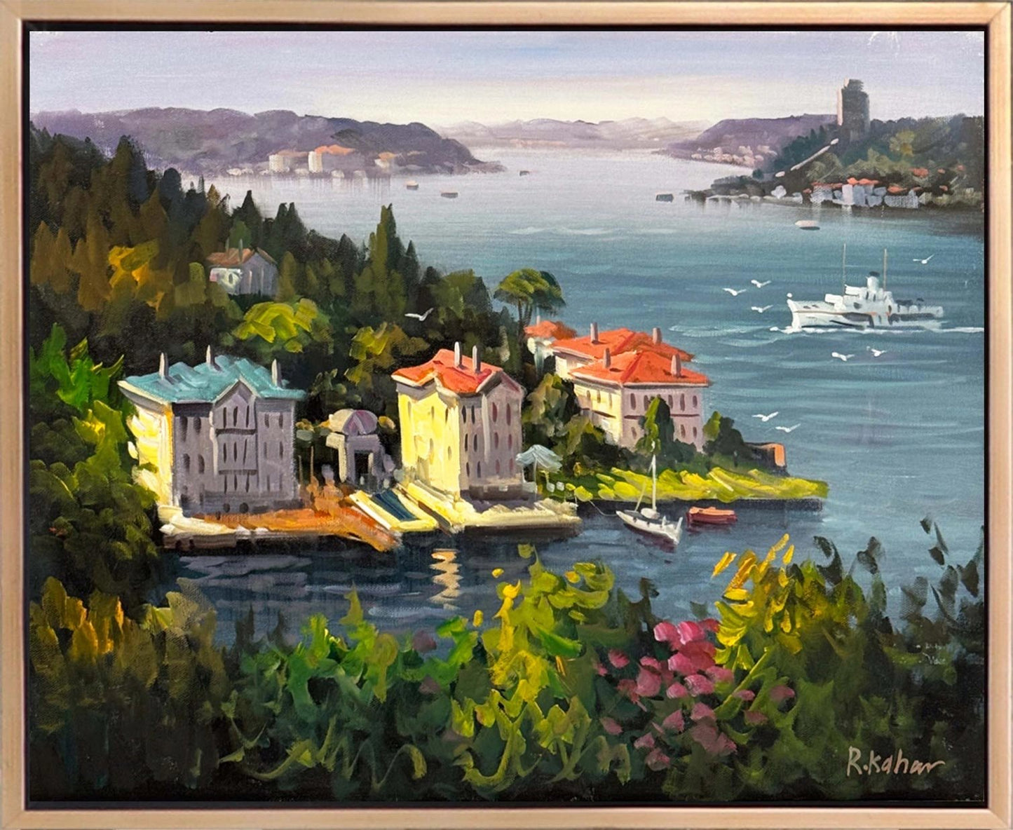 Yalıların Arasında Gün Yağlı Boya Tablosu