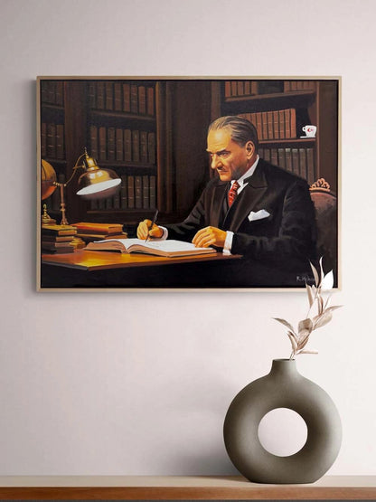Atatürk'ün Karar Anı Yağlı Boya Tablosu