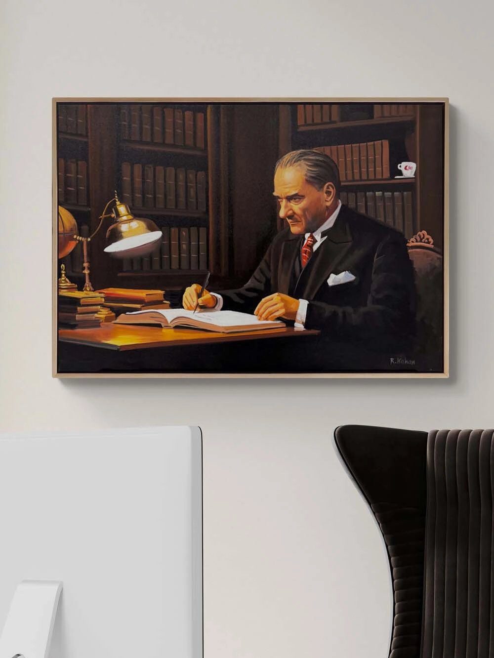 Atatürk'ün Karar Anı Yağlı Boya Tablosu