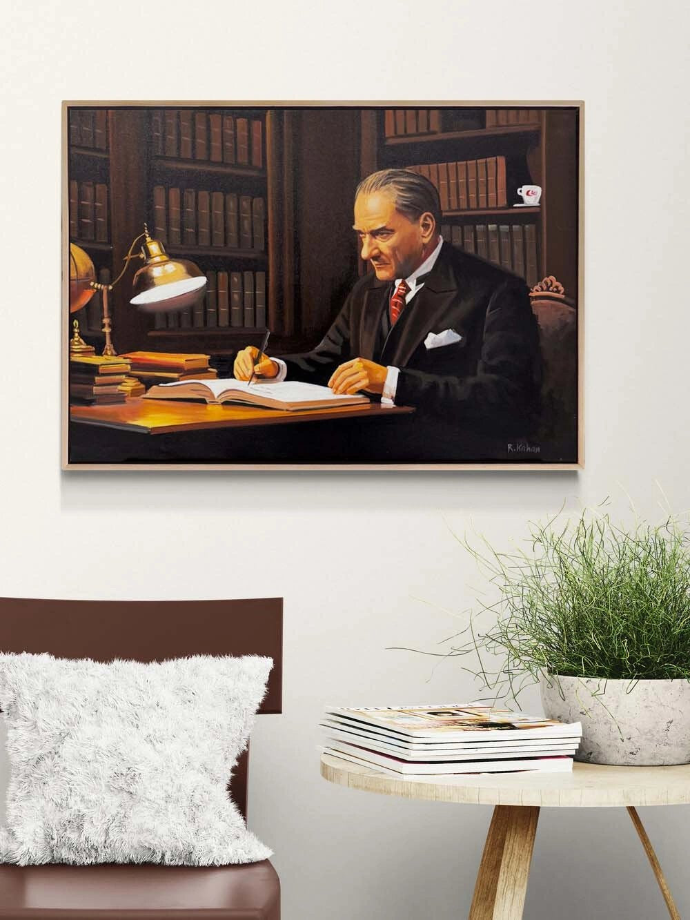 Atatürk'ün Karar Anı Yağlı Boya Tablosu