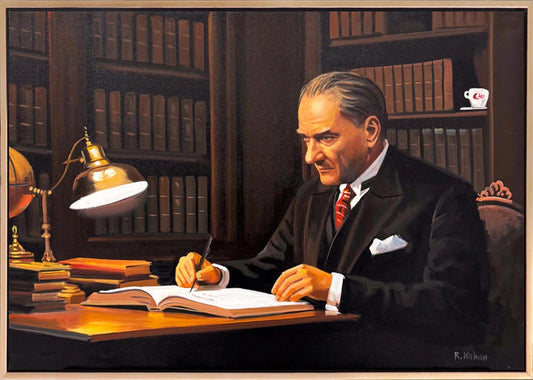 Atatürk'ün Karar Anı Yağlı Boya Tablosu