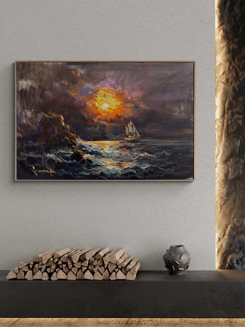 Sessiz Sular Yağlı Boya Tablosu