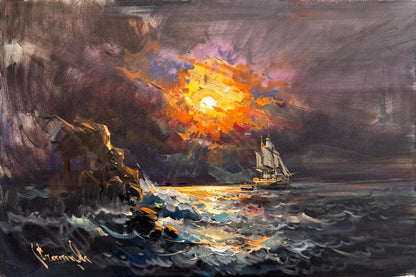 Sessiz Sular Yağlı Boya Tablosu