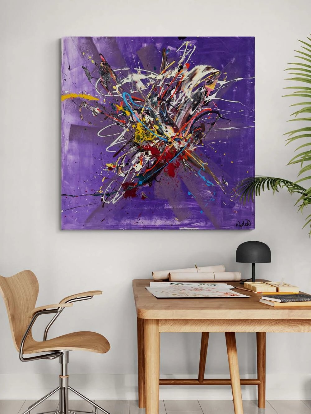 Zamansız Ritim Yağlı Boya Tablosu