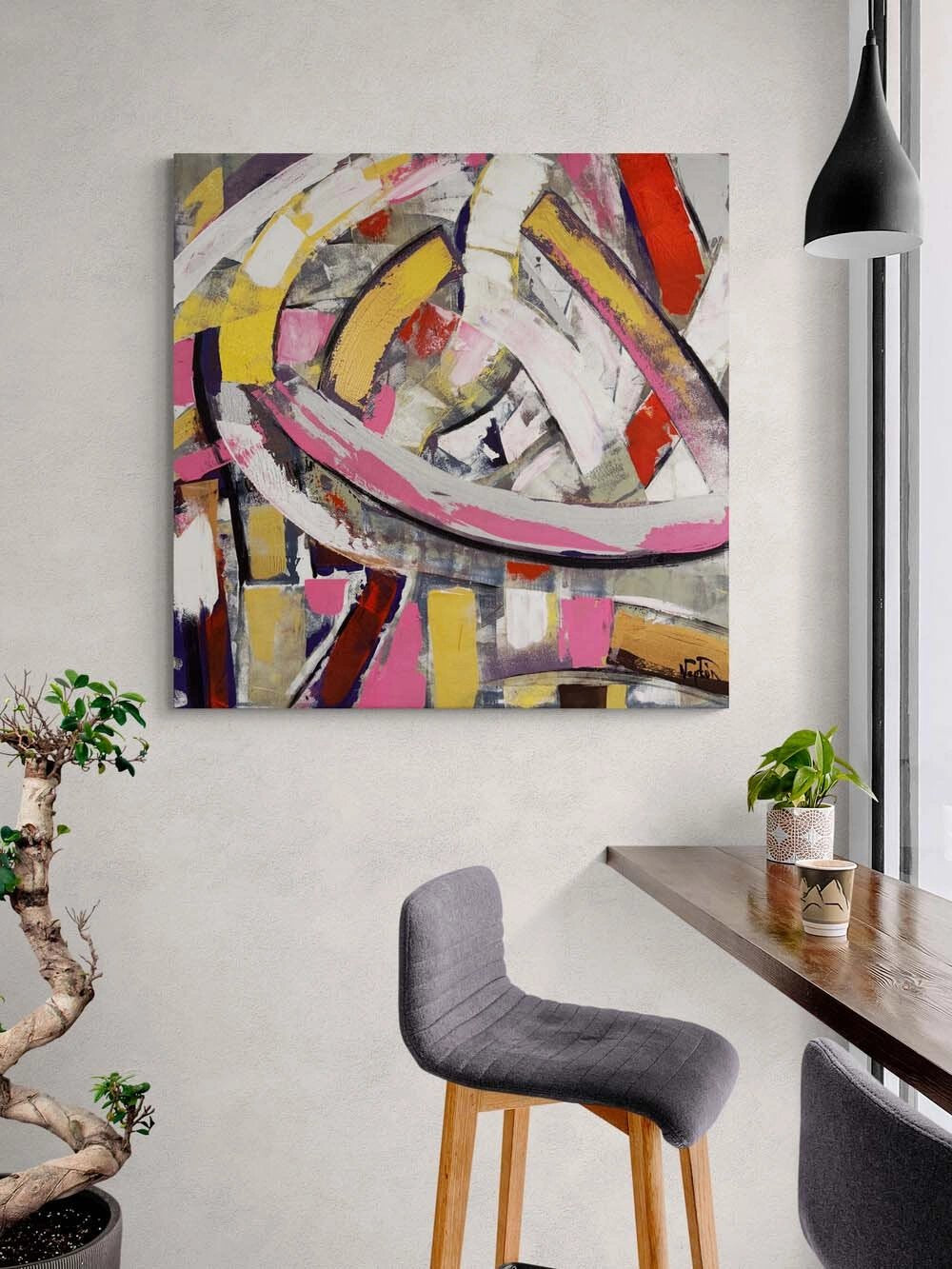 Form Çalışması Yağlı Boya Tablosu