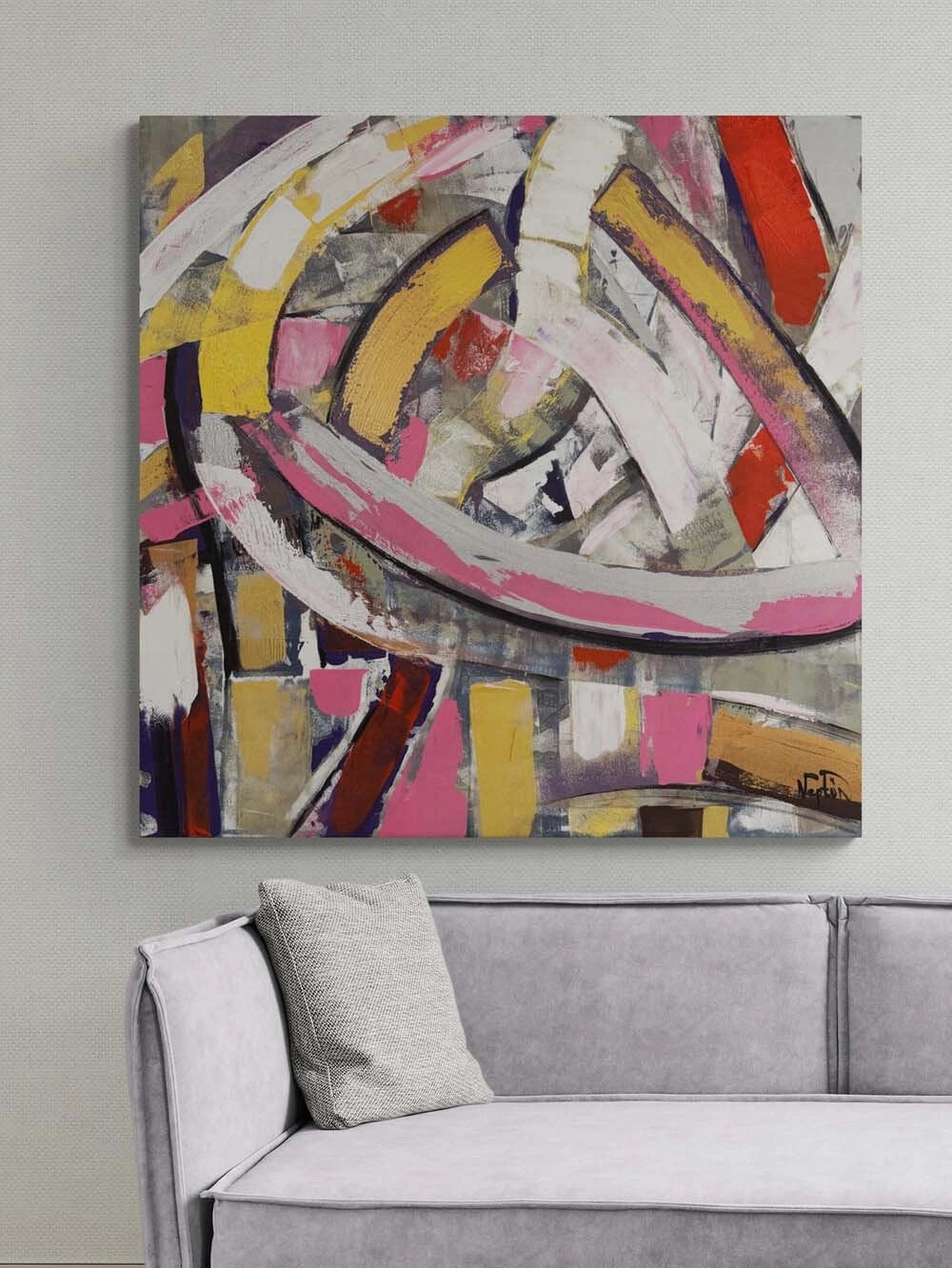 Form Çalışması Yağlı Boya Tablosu