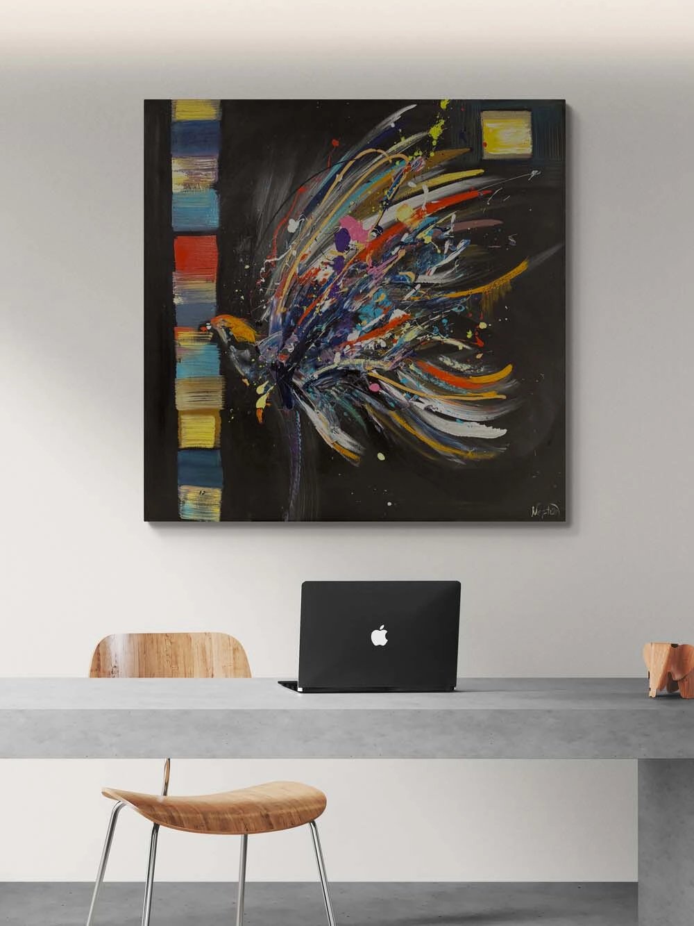 Hür Kanatlar Yağlı Boya Tablosu