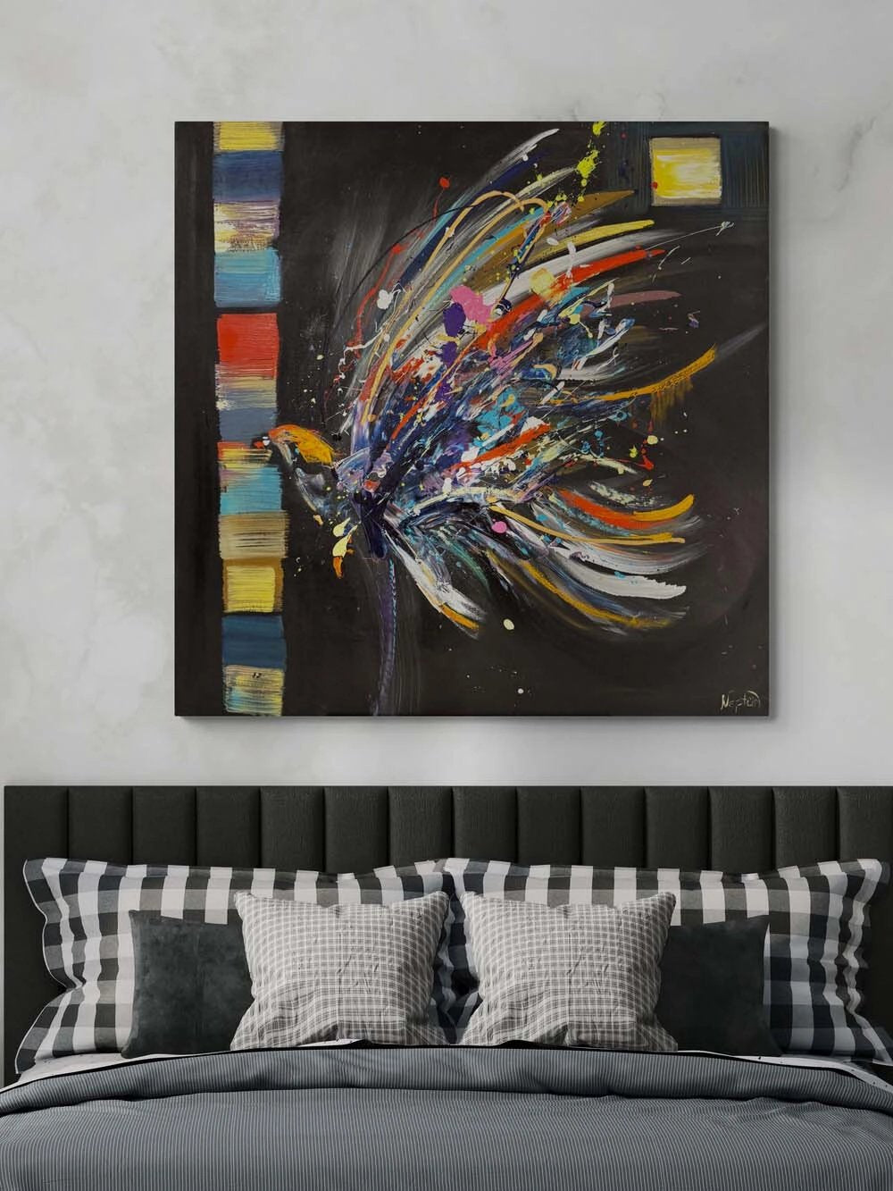 Hür Kanatlar Yağlı Boya Tablosu