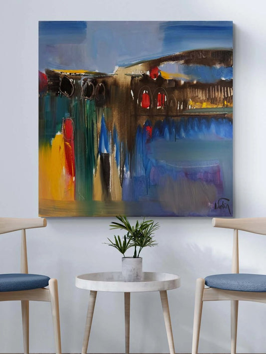 Sessiz Şehrin Yankısı Yağlı Boya Tablosu