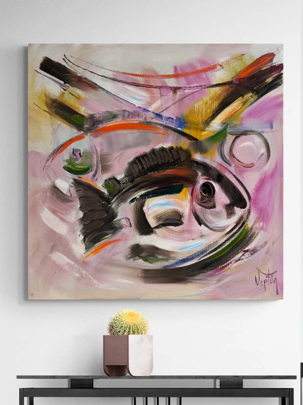 Dinamik Alan Yağlı Boya Tablosu