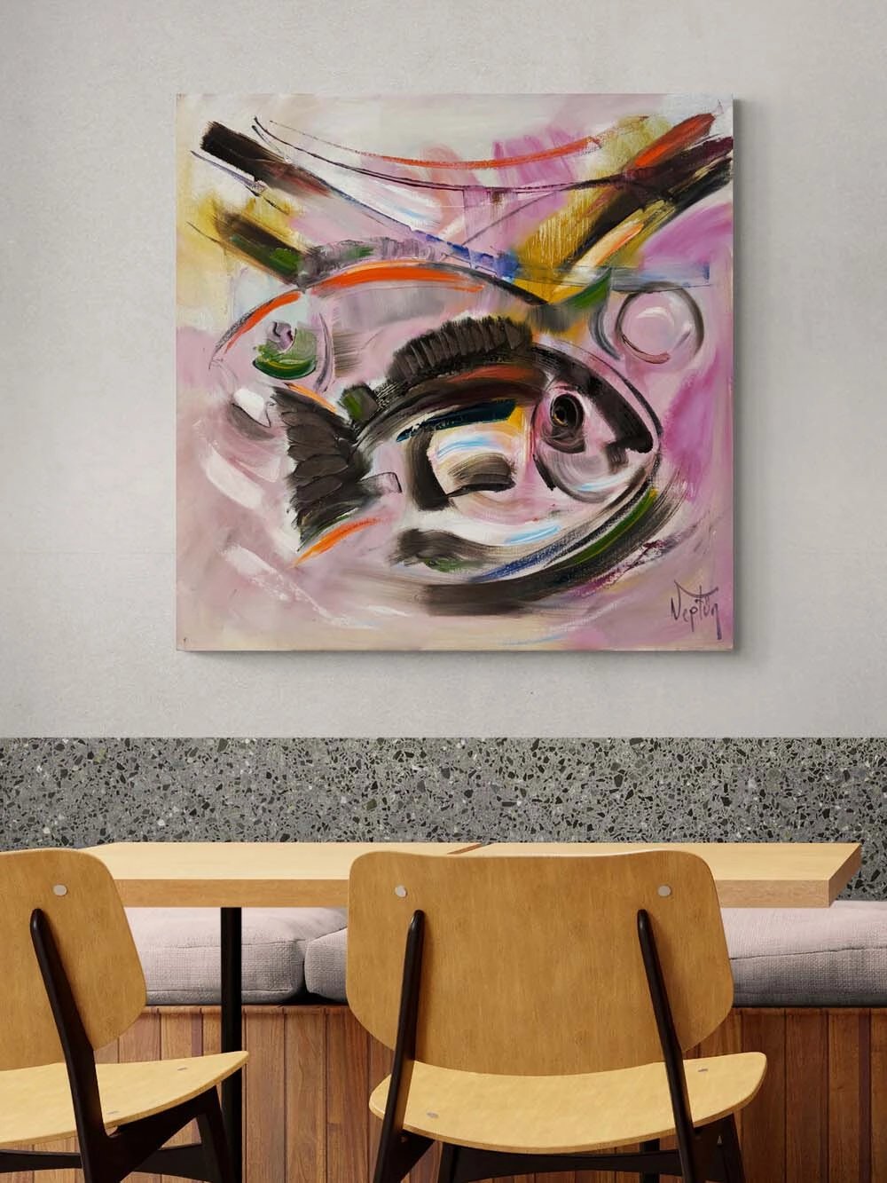 Dinamik Alan Yağlı Boya Tablosu