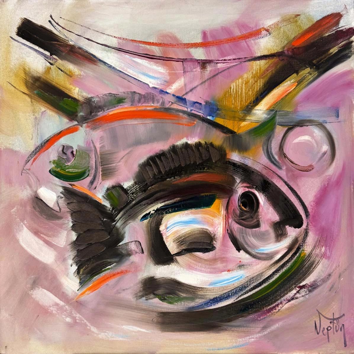 Dinamik Alan Yağlı Boya Tablosu