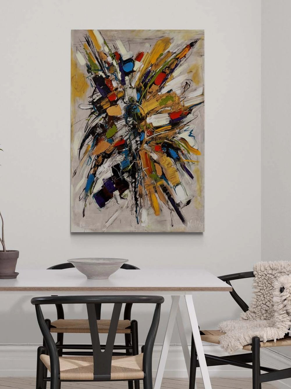 Bir Anın Parçaları Yağlı Boya Tablosu