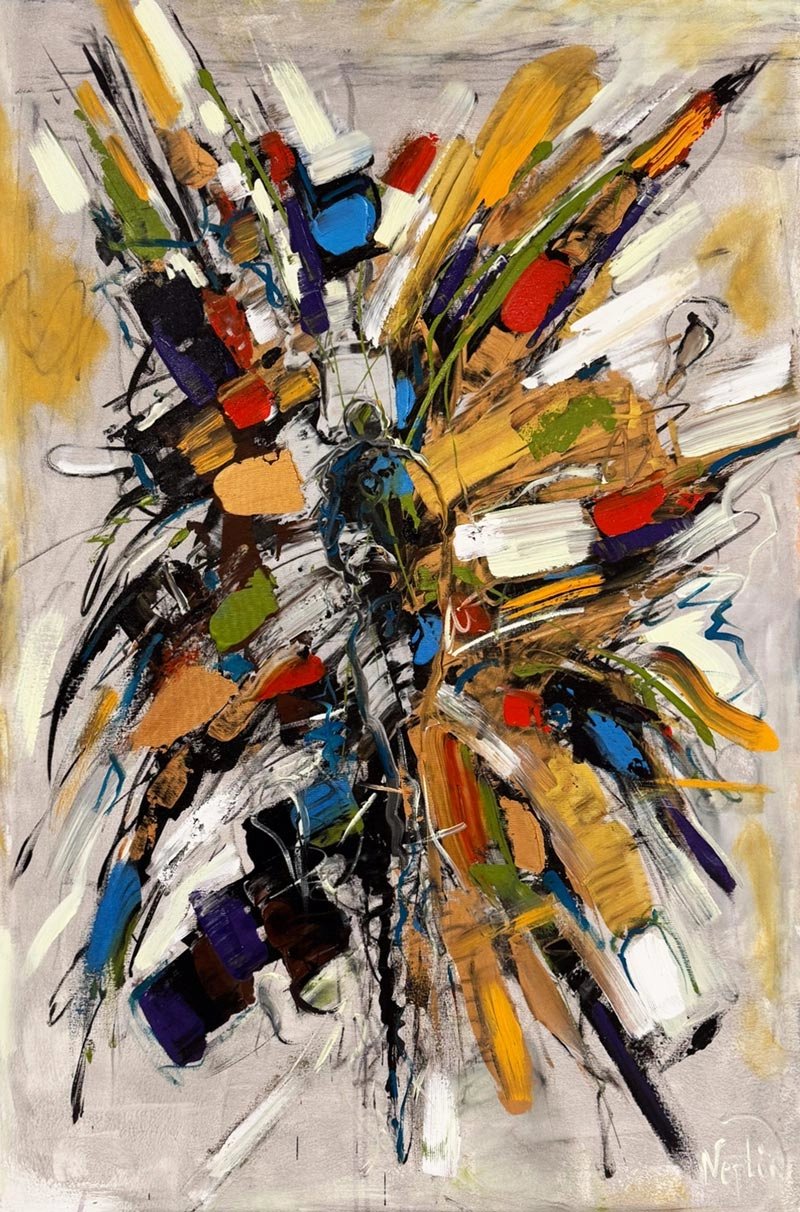 Bir Anın Parçaları Yağlı Boya Tablosu