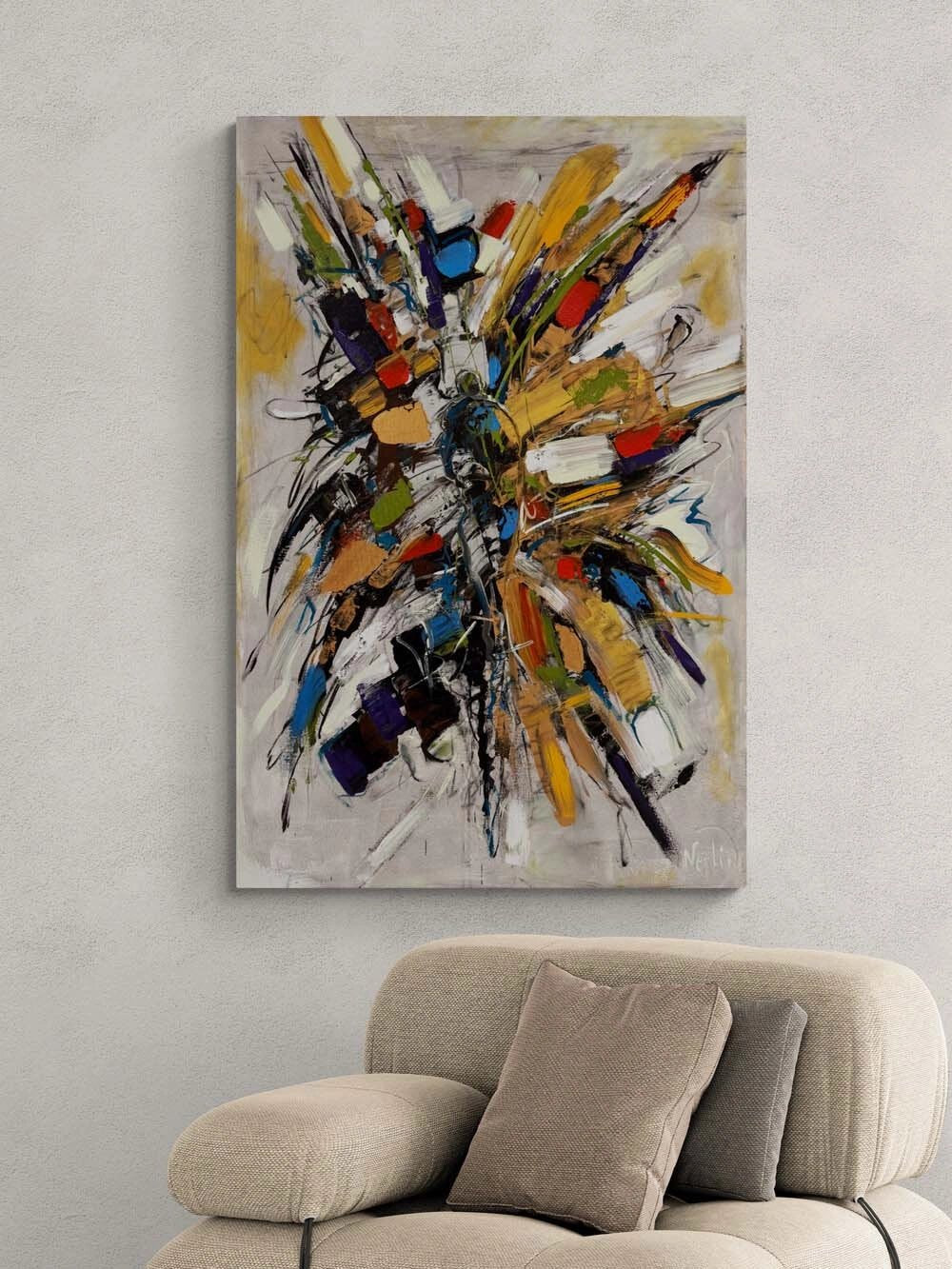 Bir Anın Parçaları Yağlı Boya Tablosu