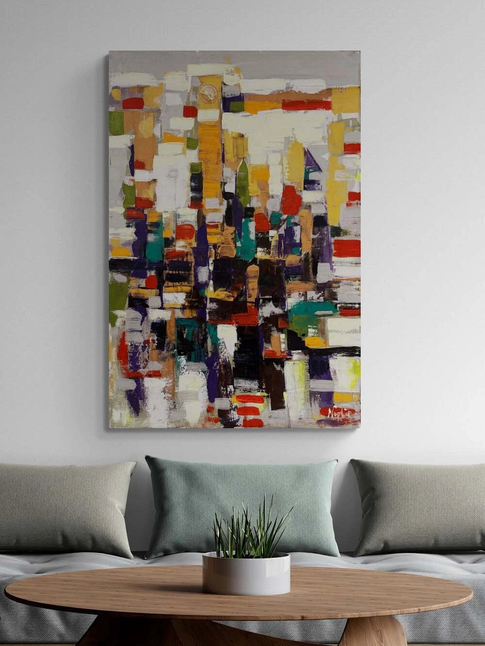 Denge Arayışı Yağlı Boya Tablosu