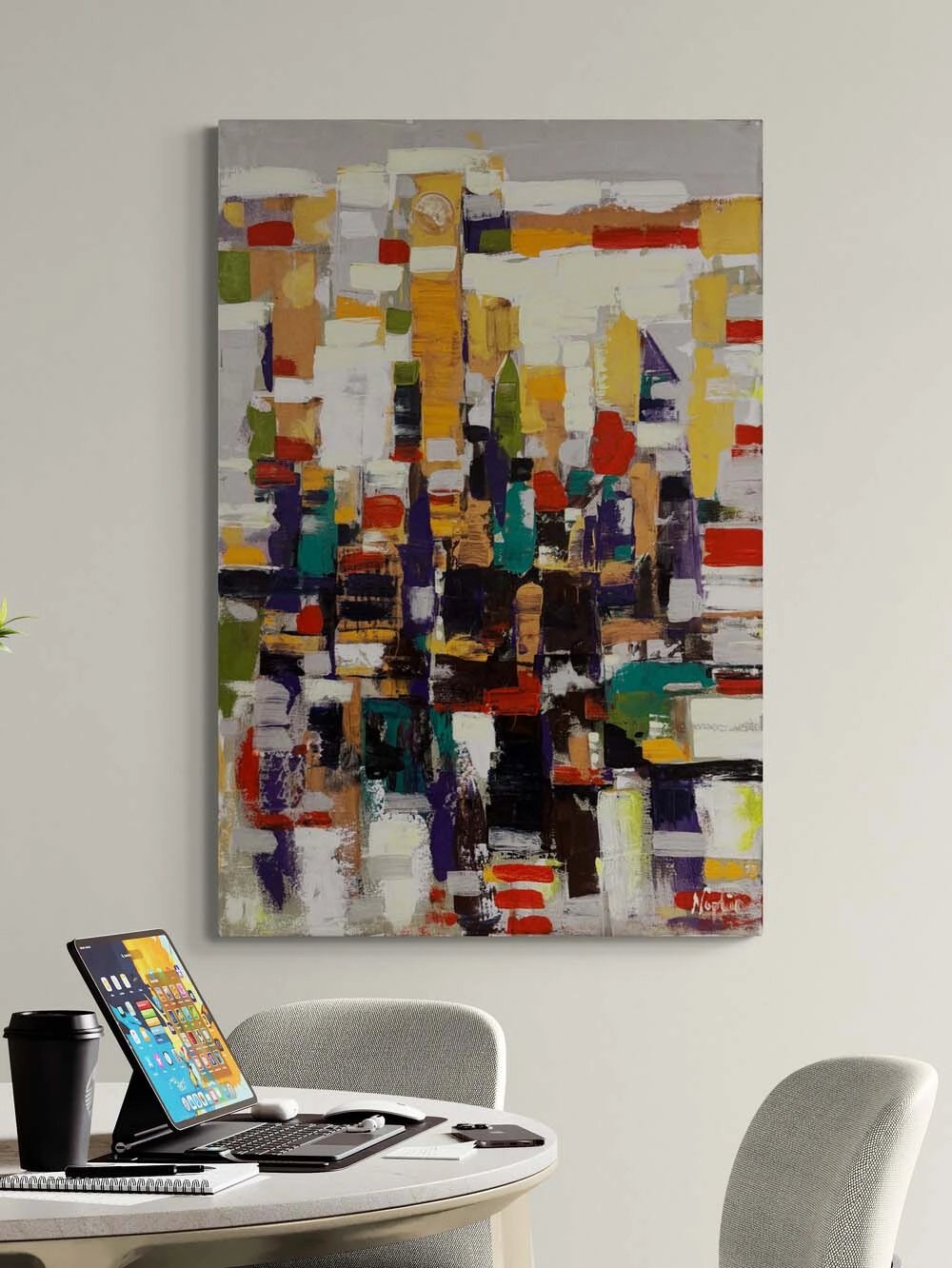 Denge Arayışı Yağlı Boya Tablosu