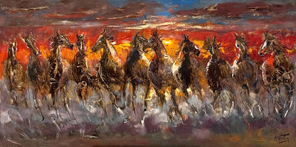 Özgürlüğe Koşanlar Yağlı Boya Tablosu