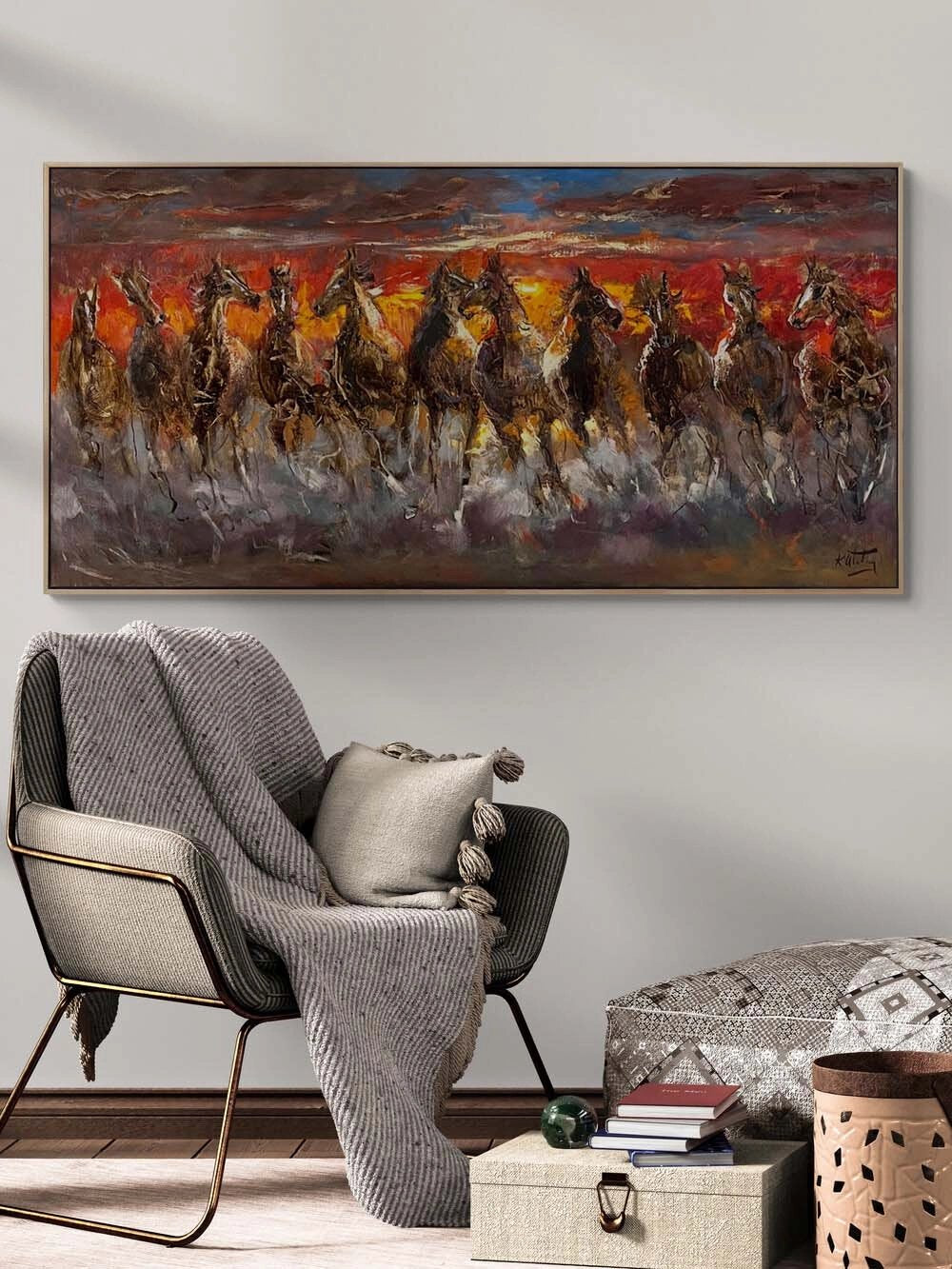 Özgürlüğe Koşanlar Yağlı Boya Tablosu