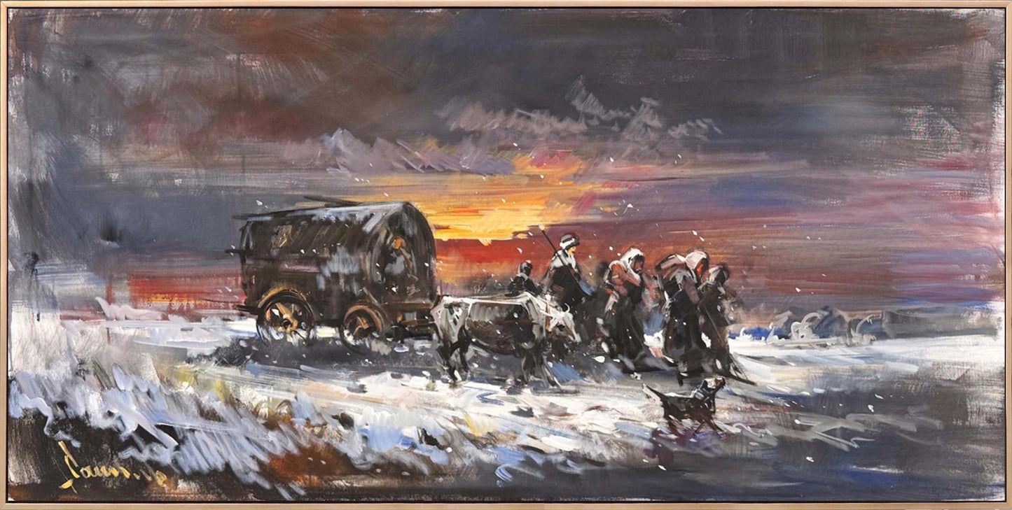 Kış Yolcuları Yağlı Boya Tablosu