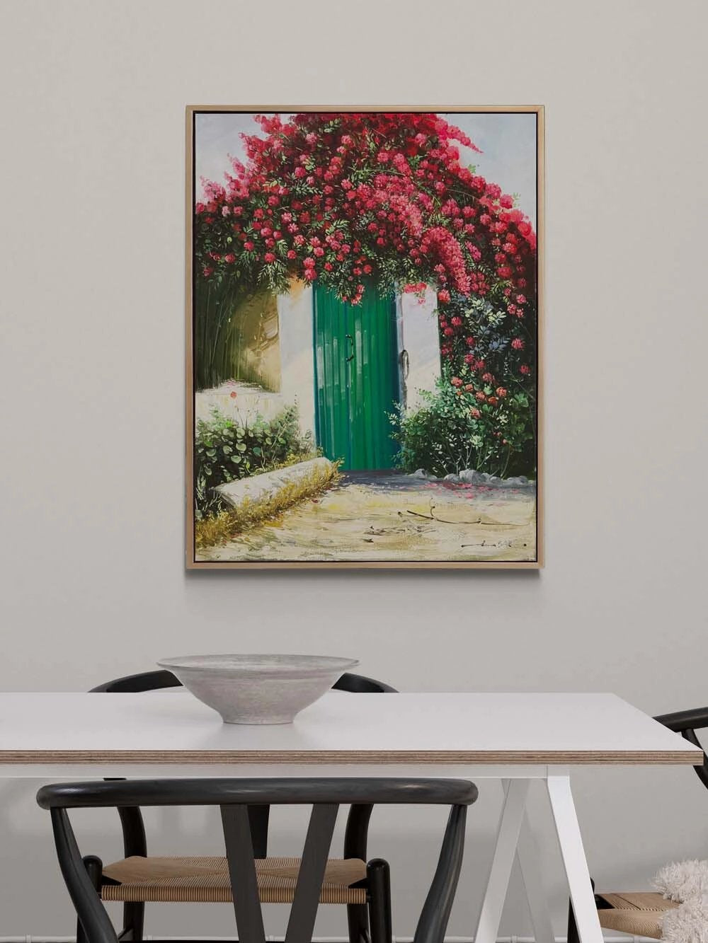 Yeşil Kapının Ardında Yağlı Boya Tablosu