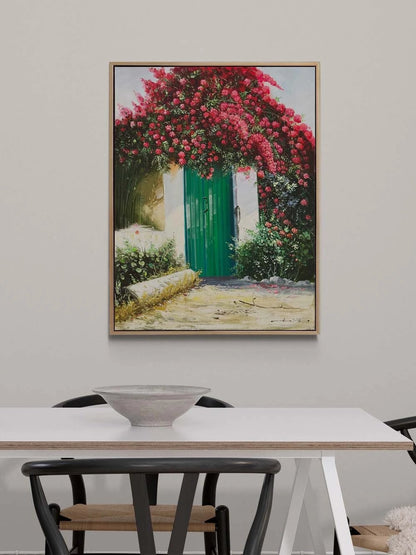 Yeşil Kapının Ardında Yağlı Boya Tablosu