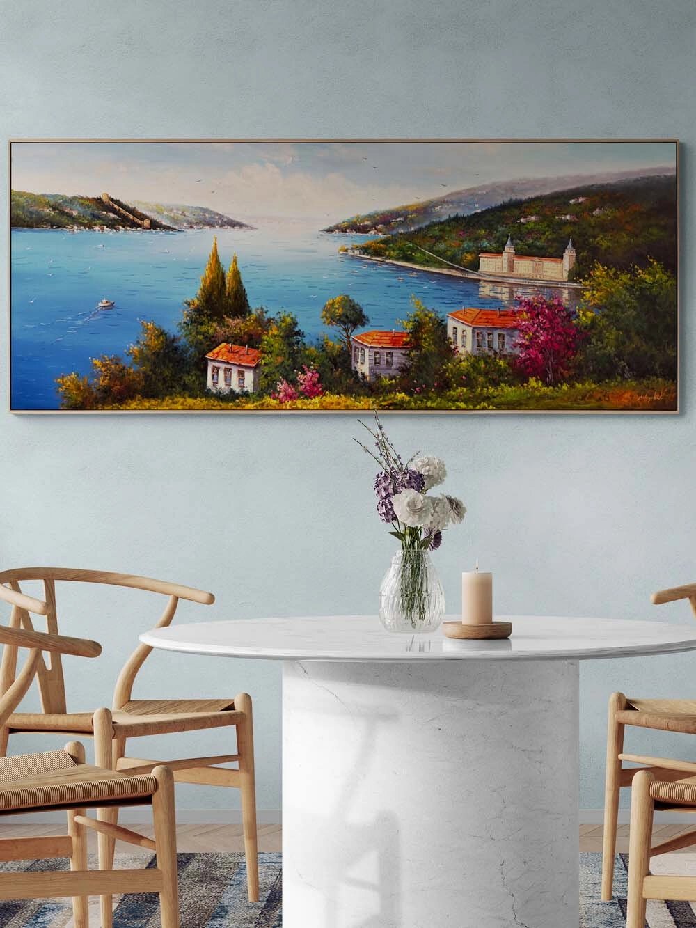 Zamansız Boğaz Yağlı Boya Tablosu