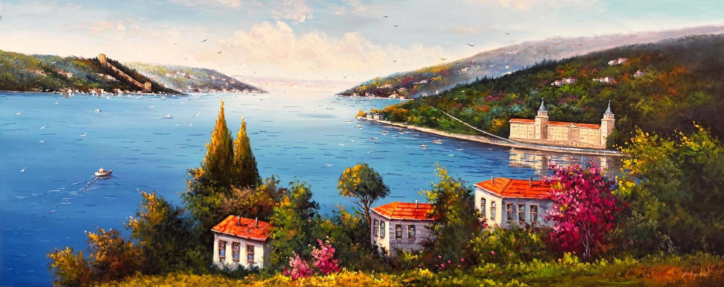 Zamansız Boğaz Yağlı Boya Tablosu