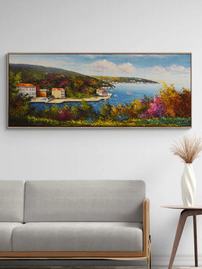 Boğazda Sonbahar Yağlı Boya Tablosu