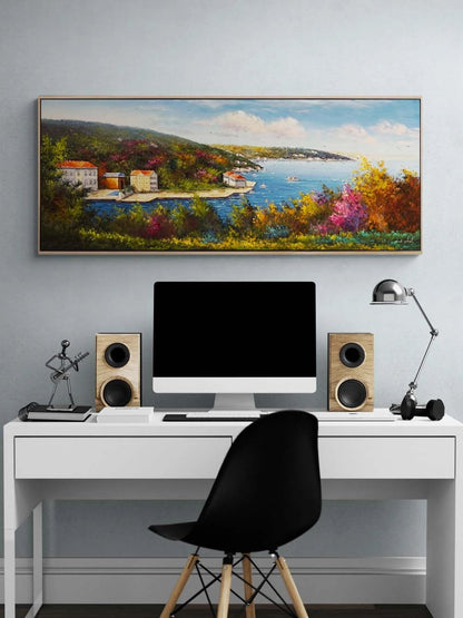 Boğazda Sonbahar Yağlı Boya Tablosu