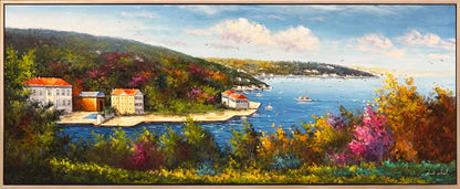 Boğazda Sonbahar Yağlı Boya Tablosu