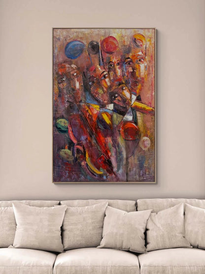 Soyut Konçerto Yağlı Boya Tablosu