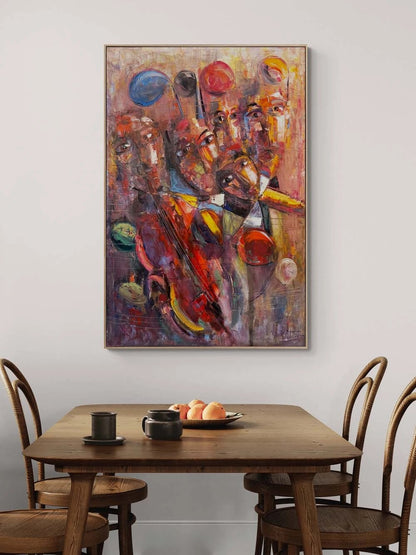 Soyut Konçerto Yağlı Boya Tablosu