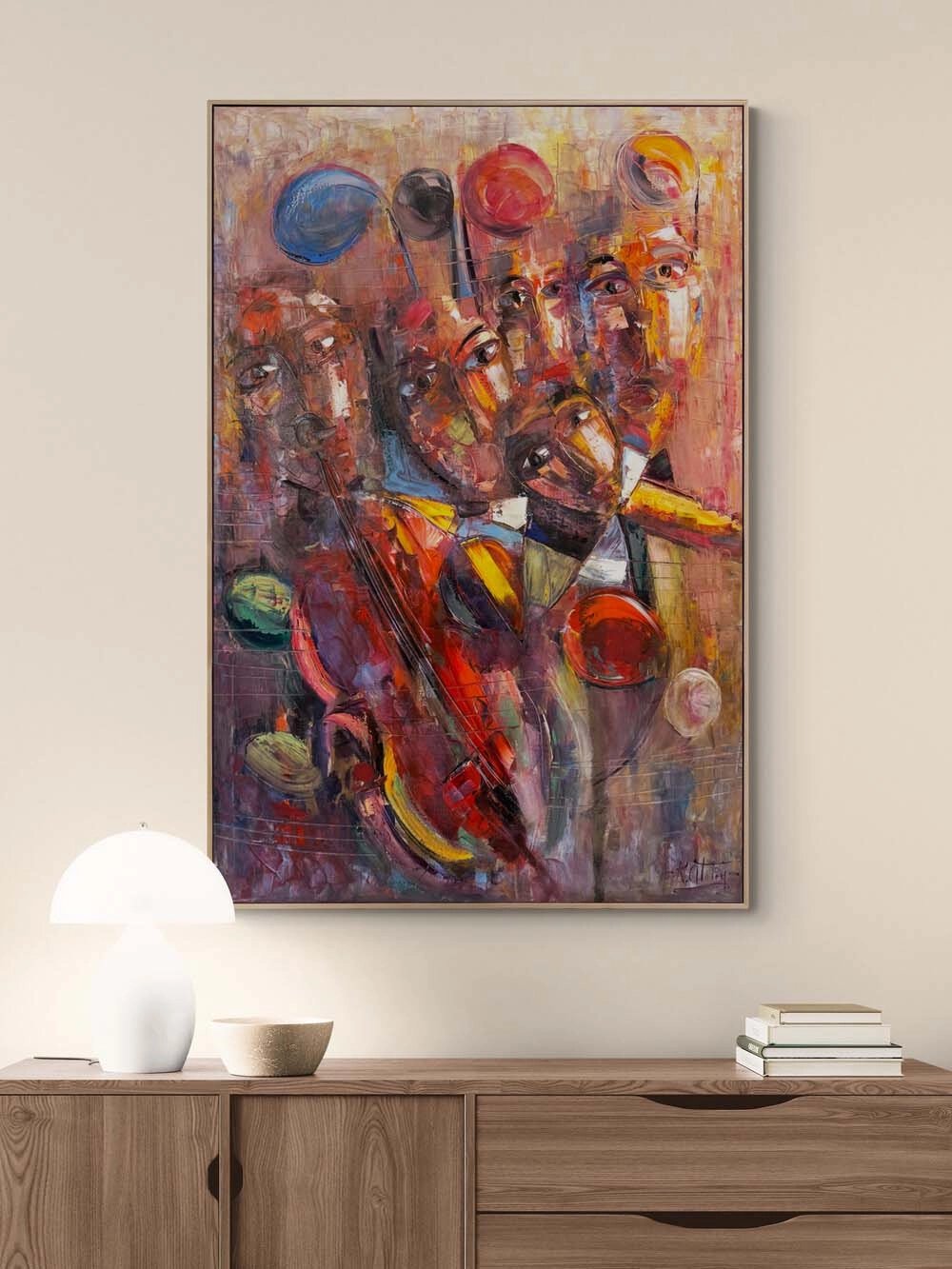 Soyut Konçerto Yağlı Boya Tablosu