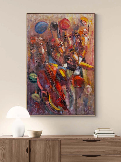 Soyut Konçerto Yağlı Boya Tablosu