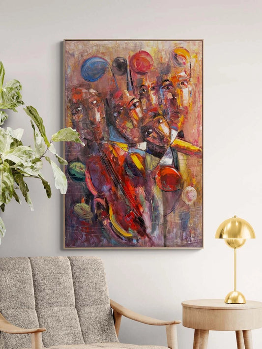 Soyut Konçerto Yağlı Boya Tablosu