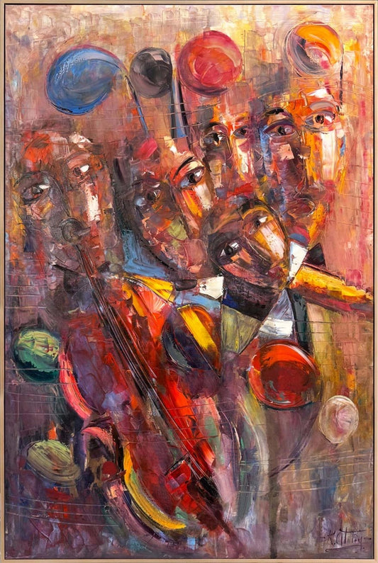 Soyut Konçerto Yağlı Boya Tablosu