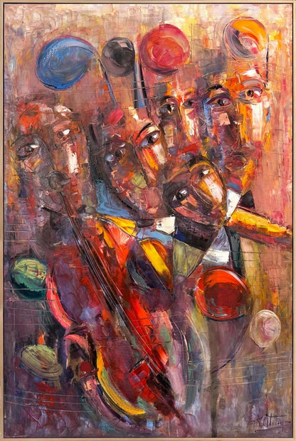 Soyut Konçerto Yağlı Boya Tablosu