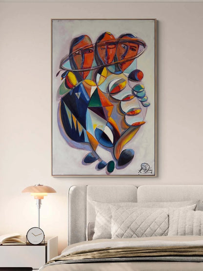 Çok Sesli Figür Yağlı Boya Tablosu