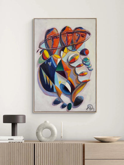 Çok Sesli Figür Yağlı Boya Tablosu